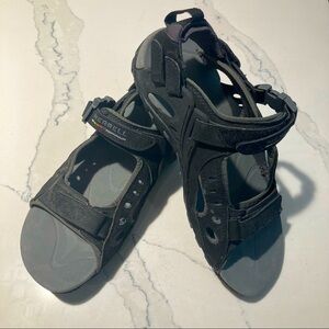 MERRELL Continuum Sz 8 Open Toe Hiking Hook & Loop  Closures Adjustable Sandals